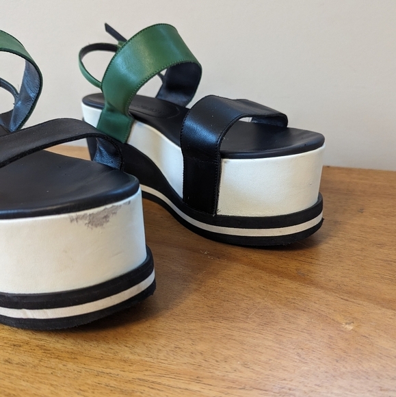 AF Vandevorst Chunky Platform Platform Leather Sandals - Picture 2 of 16